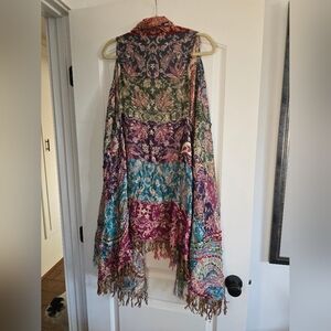 Fringe Sleeveless Duster